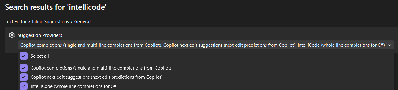 Bijna iedere paar maand staan de AI settings elders…dus mogelijk is deze screenshot alweer outdated.