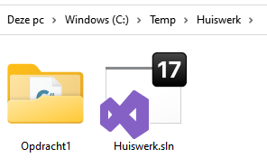 Merk op dat je mogelijk ook nog verborgen bestanden zal zien, afhankelijk van de instellingen van je verkenner.